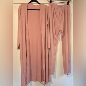 Pink Loungewear Set | Pants & Duster